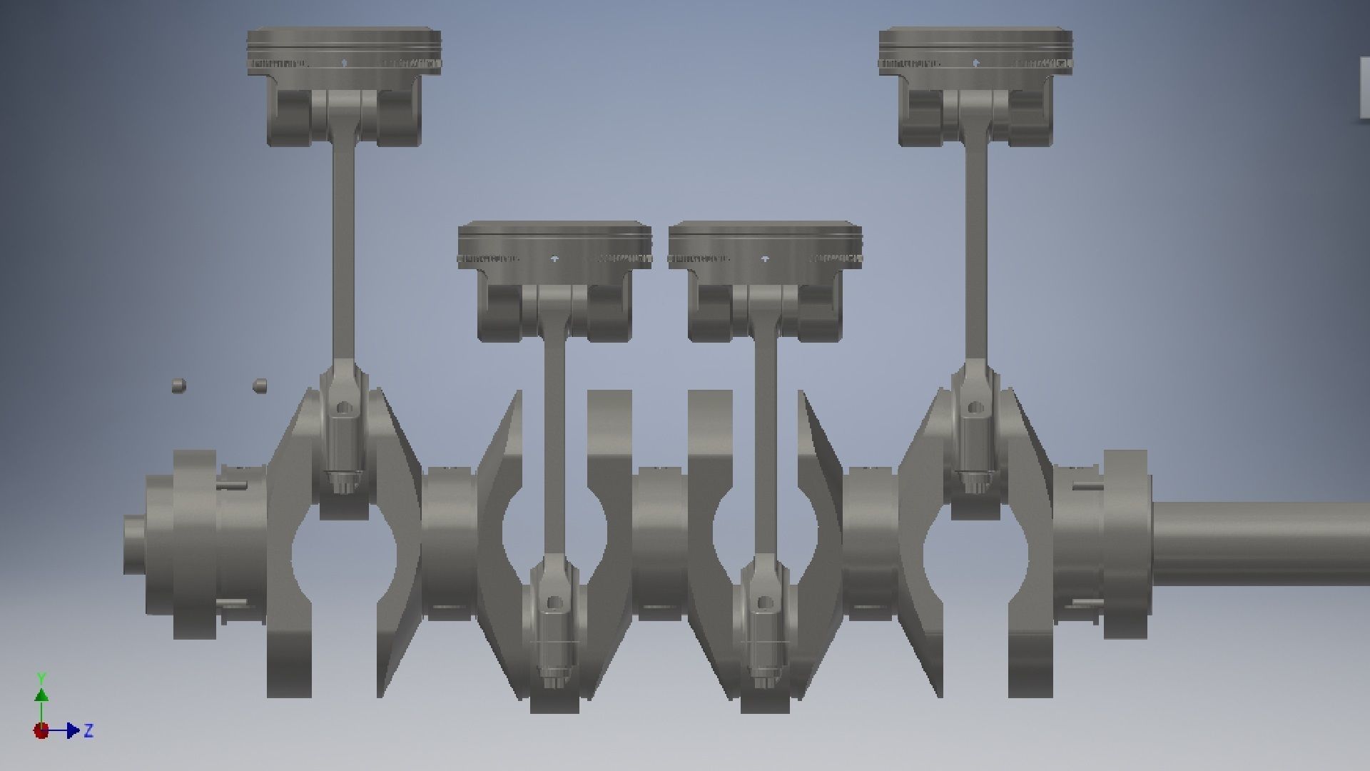 4 Cylinder Engine 3D model 3D model_13