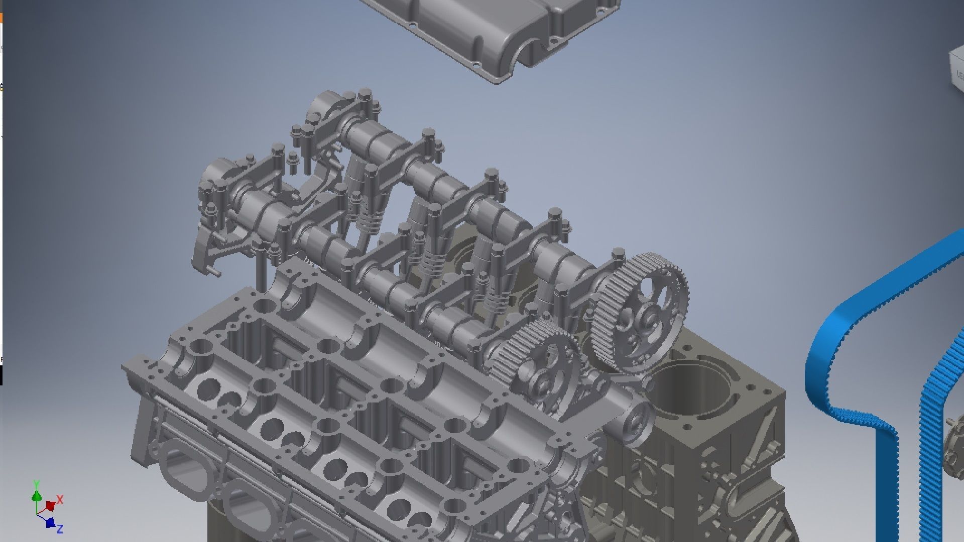 4 Cylinder Engine 3D model 3D model_9
