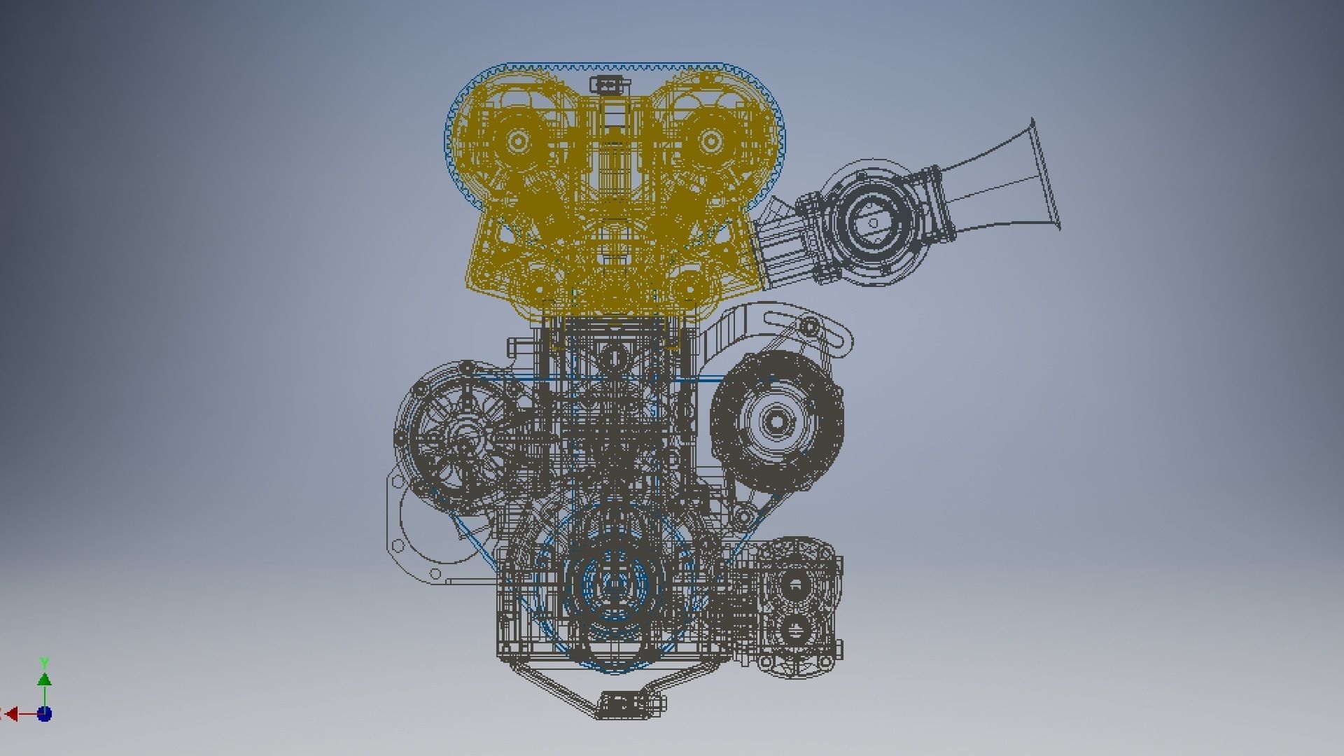 4 Cylinder Engine 3D model 3D model_6