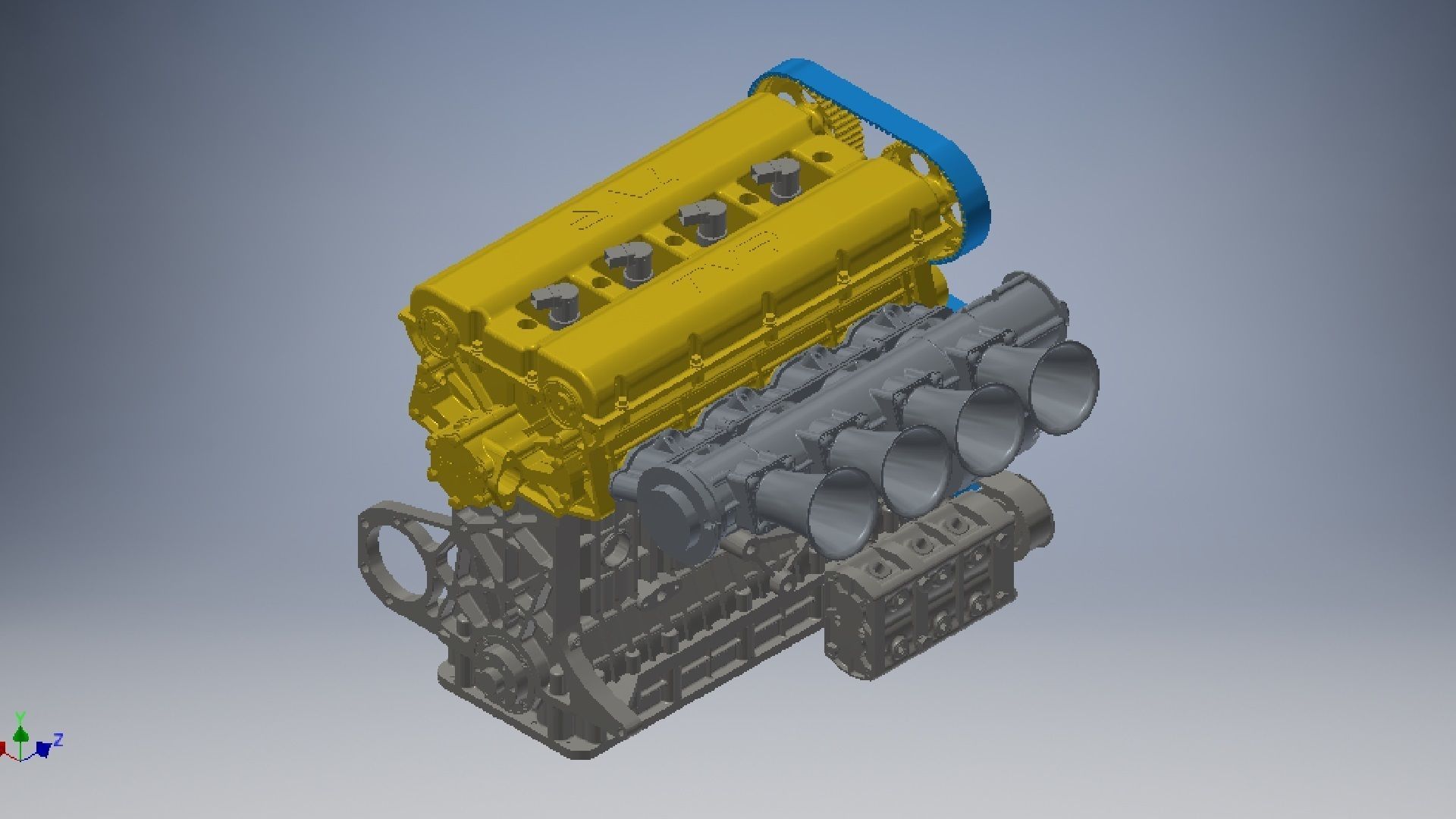 4 Cylinder Engine 3D model 3D model_16