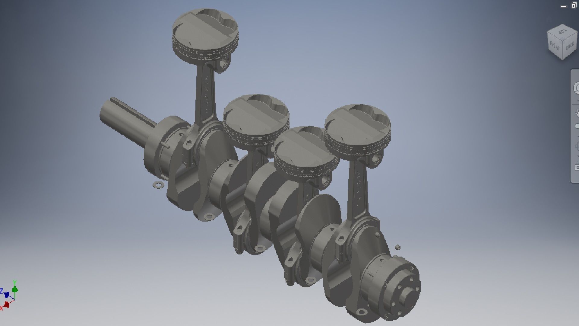 4 Cylinder Engine 3D model 3D model_14