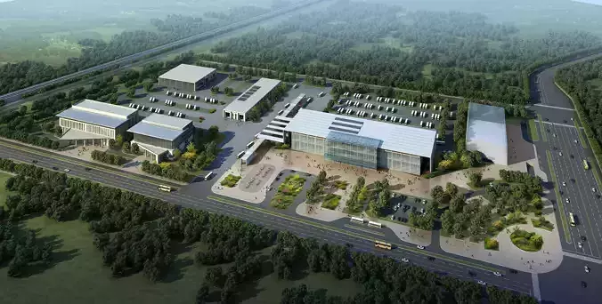 3Dmax fashion city commercial square building 422