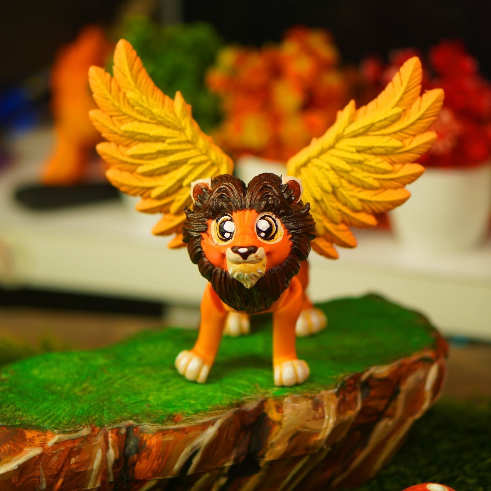 CUTE FLEXI LION AND WINGED LION ARTICULATED 3D print model_3