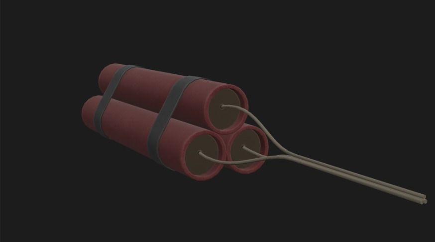 Dynamite Low-poly 3D model_1