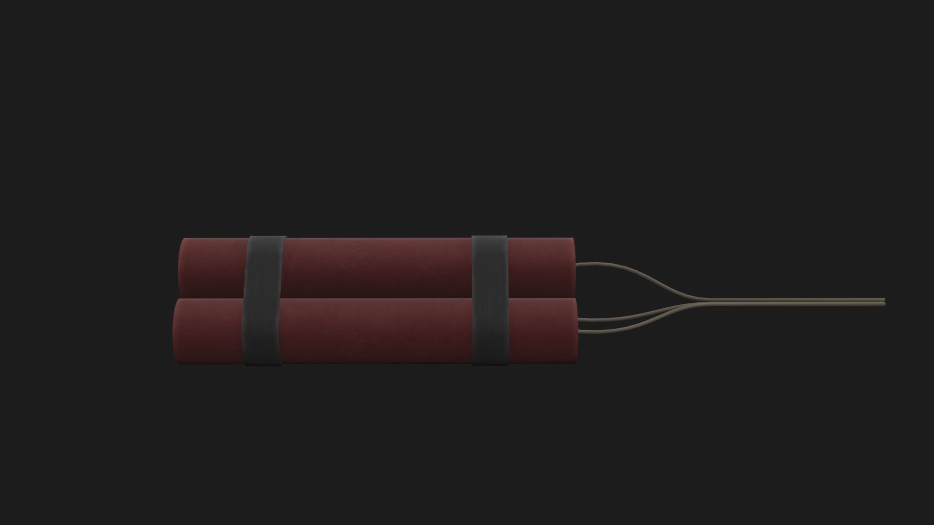 Dynamite Low-poly 3D model_3