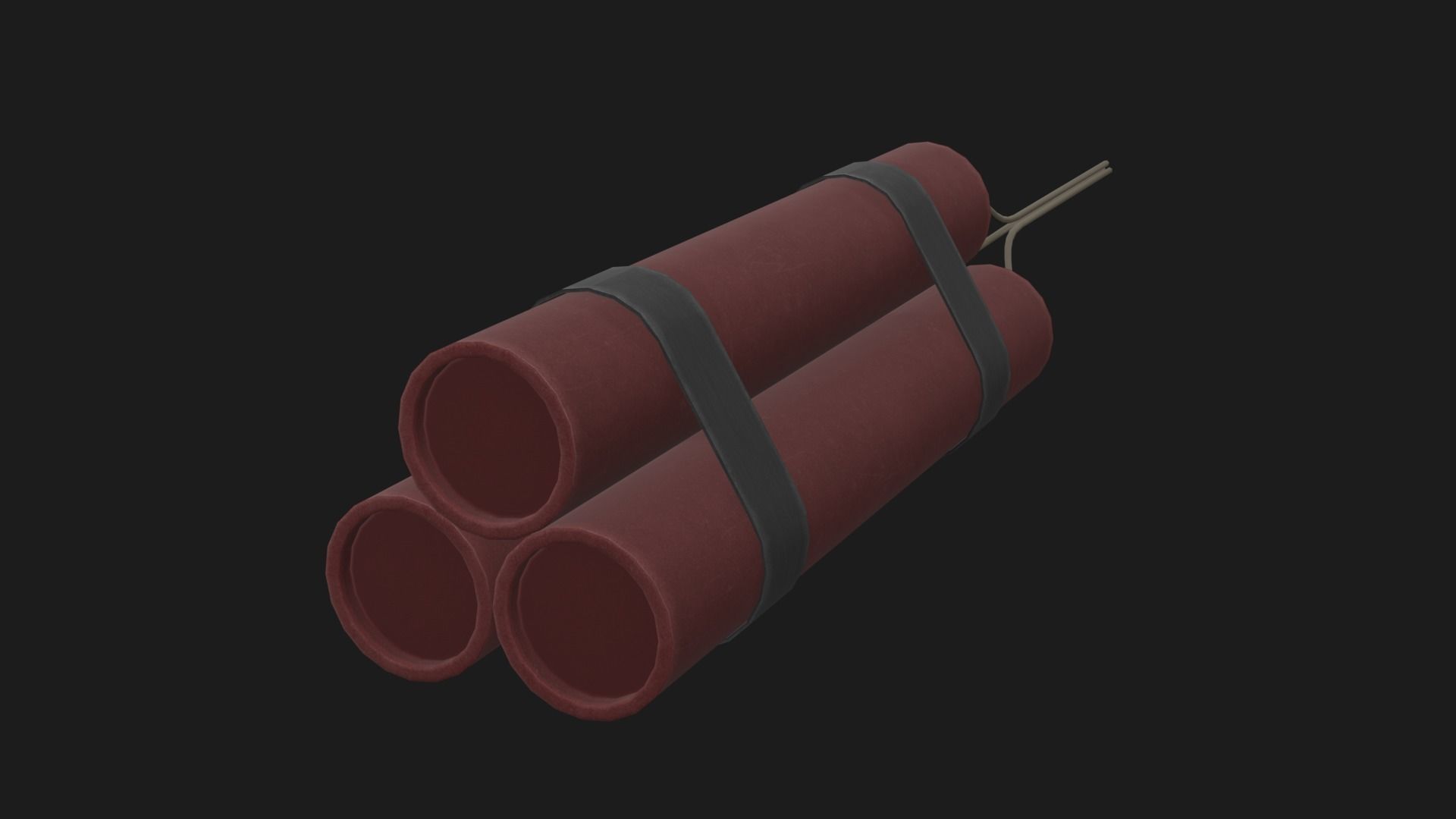 Dynamite Low-poly 3D model_5