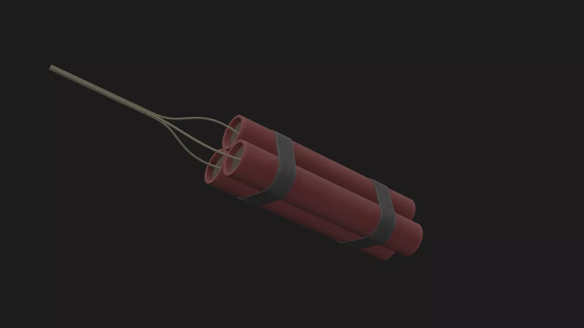 Dynamite Low-poly 3D model_0
