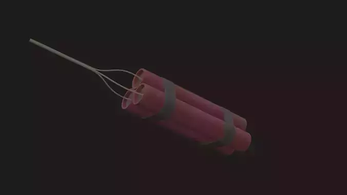 Dynamite Low-poly 3D model