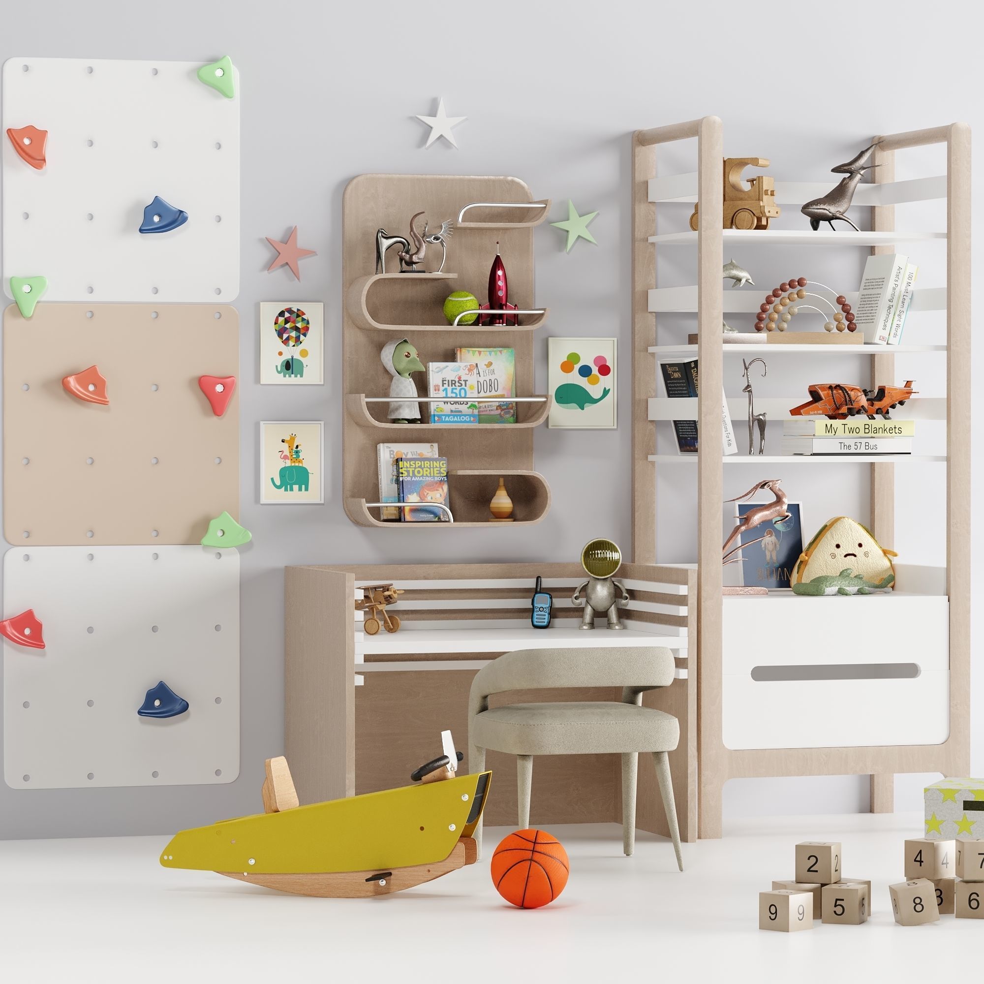 Children Room Set 6 3D model_2