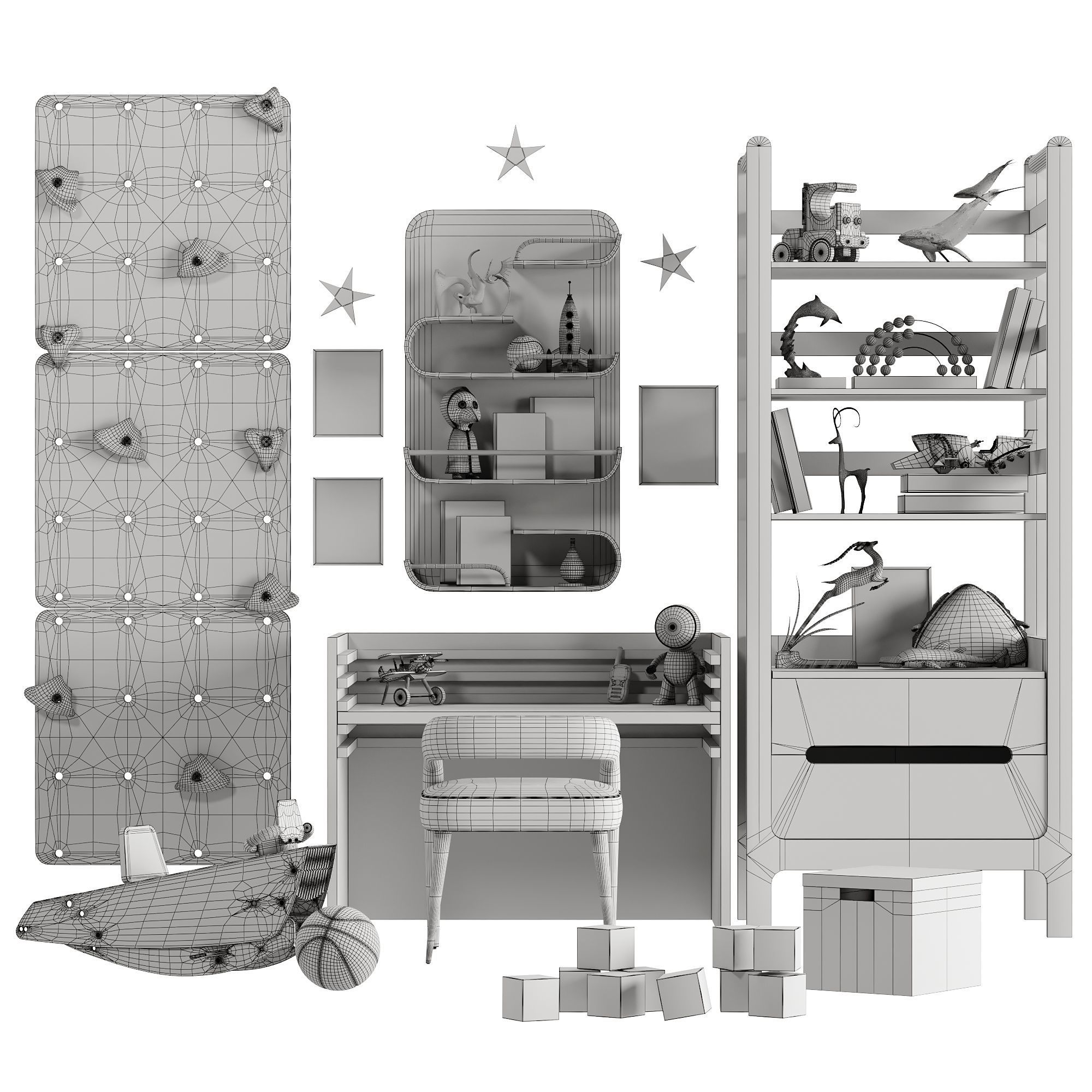 Children Room Set 6 3D model_5