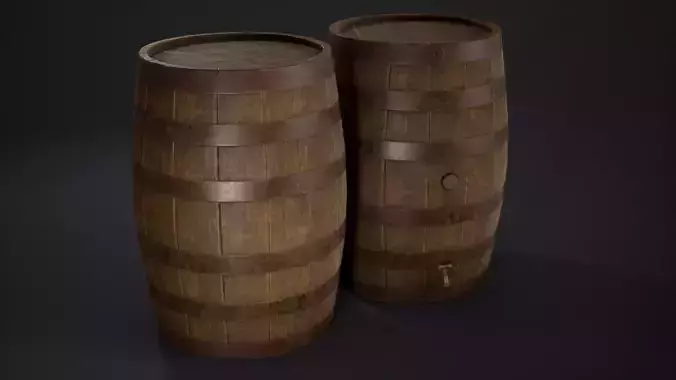 Wooden Barrel with Tap