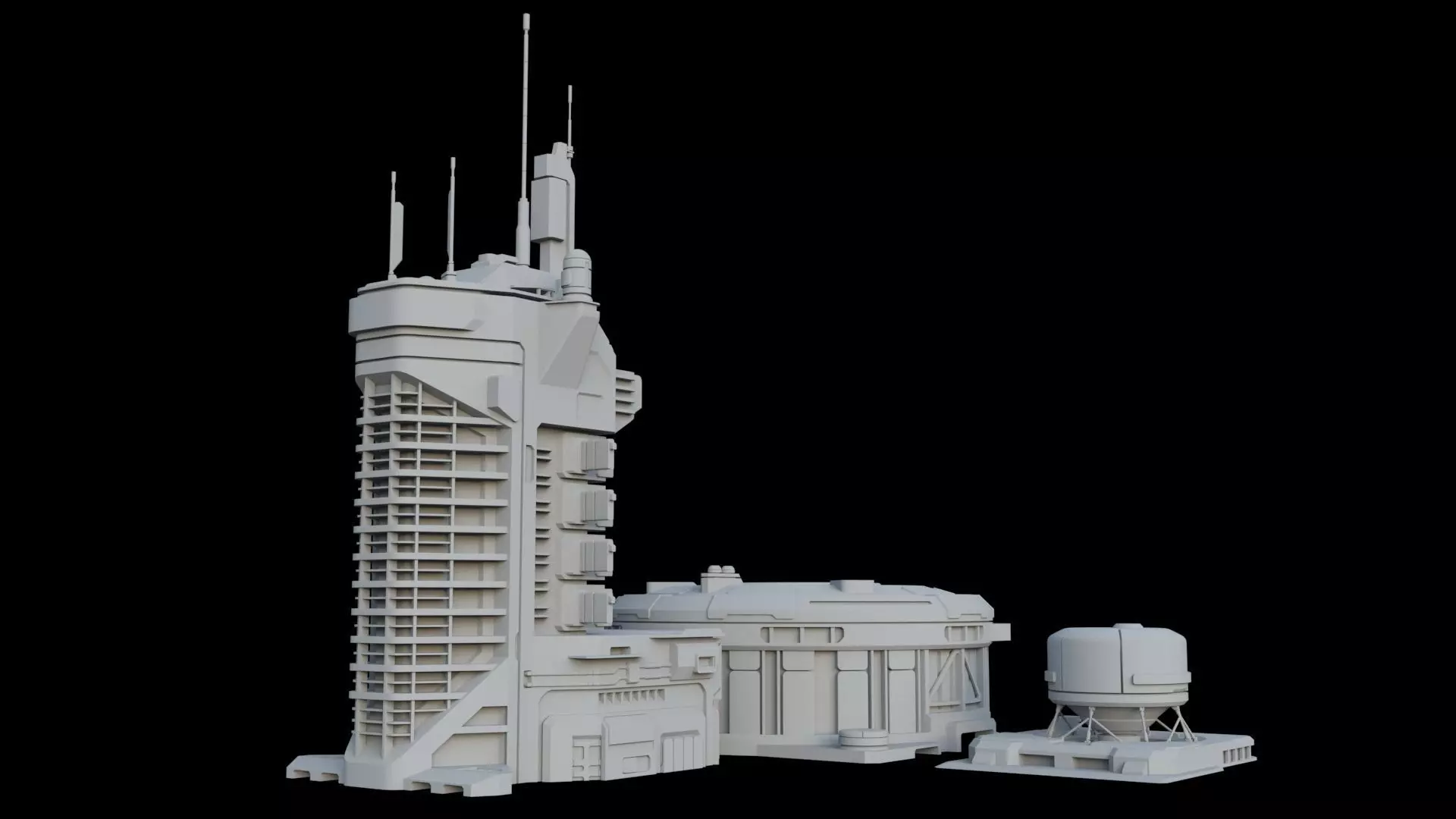 Sci-Fi - Industrial Complex 3D model