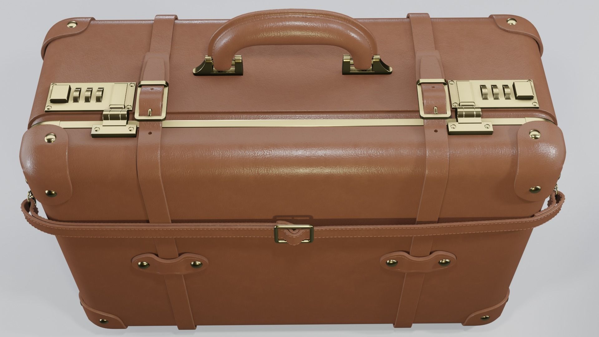 Steamline Pioneer Brown Overnighter 3D model_2