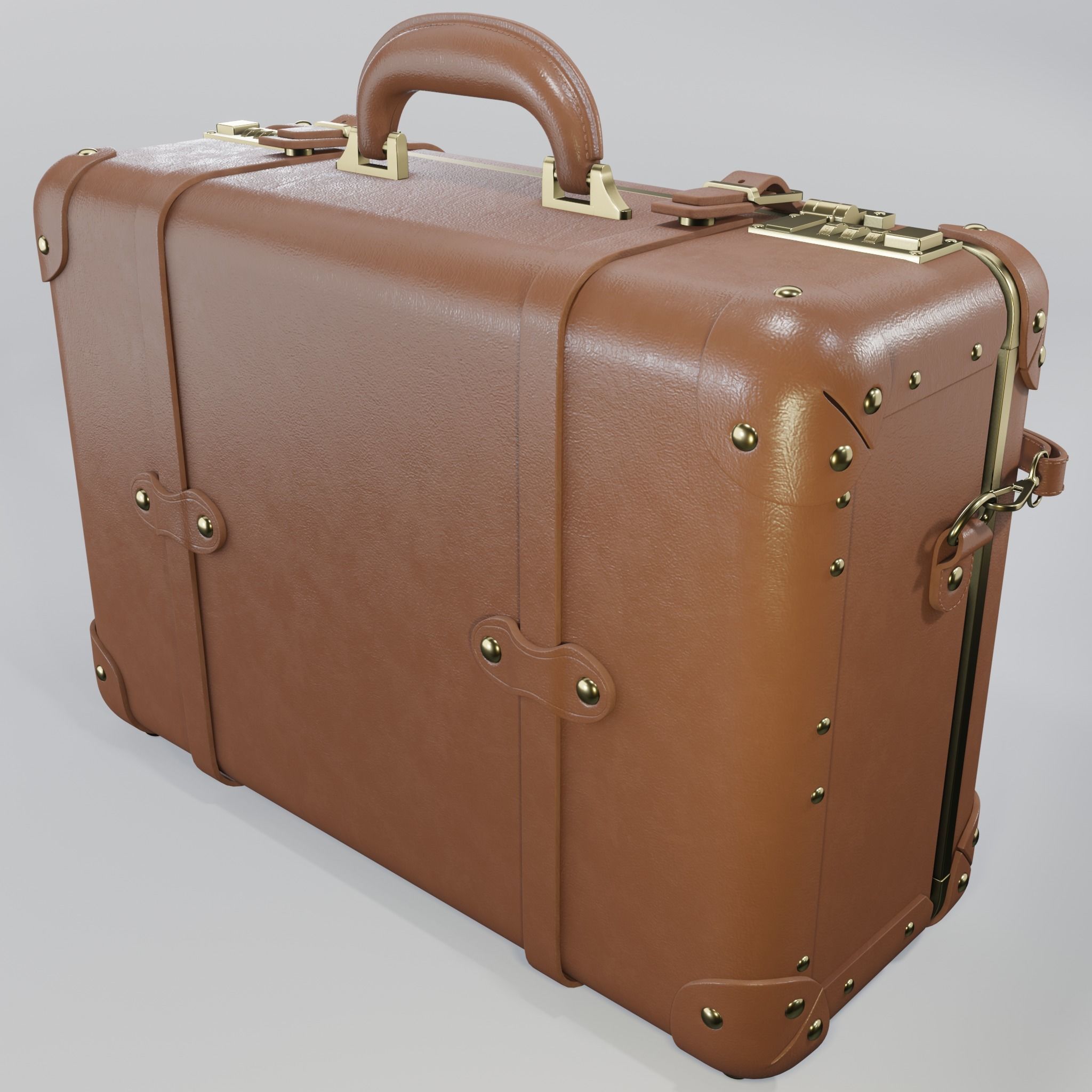 Steamline Pioneer Brown Overnighter 3D model_1