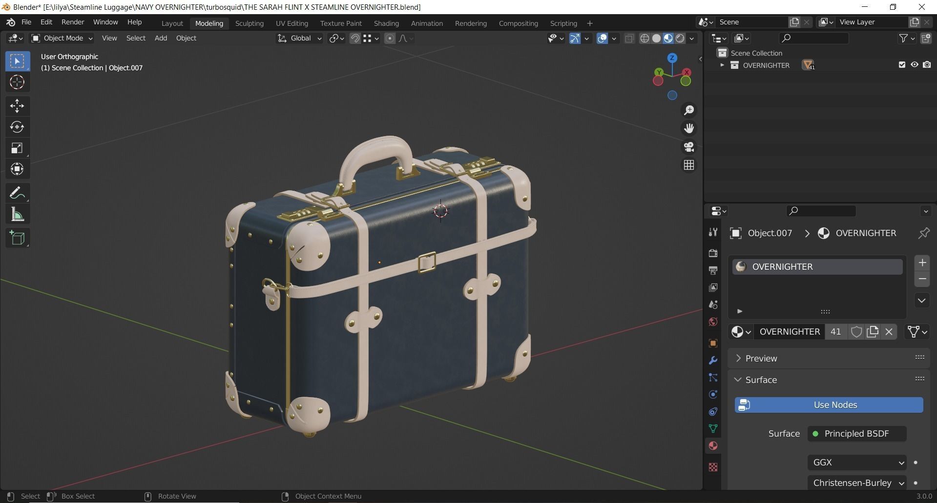 Steamline Saran Flint X Overnighter 3D model_11