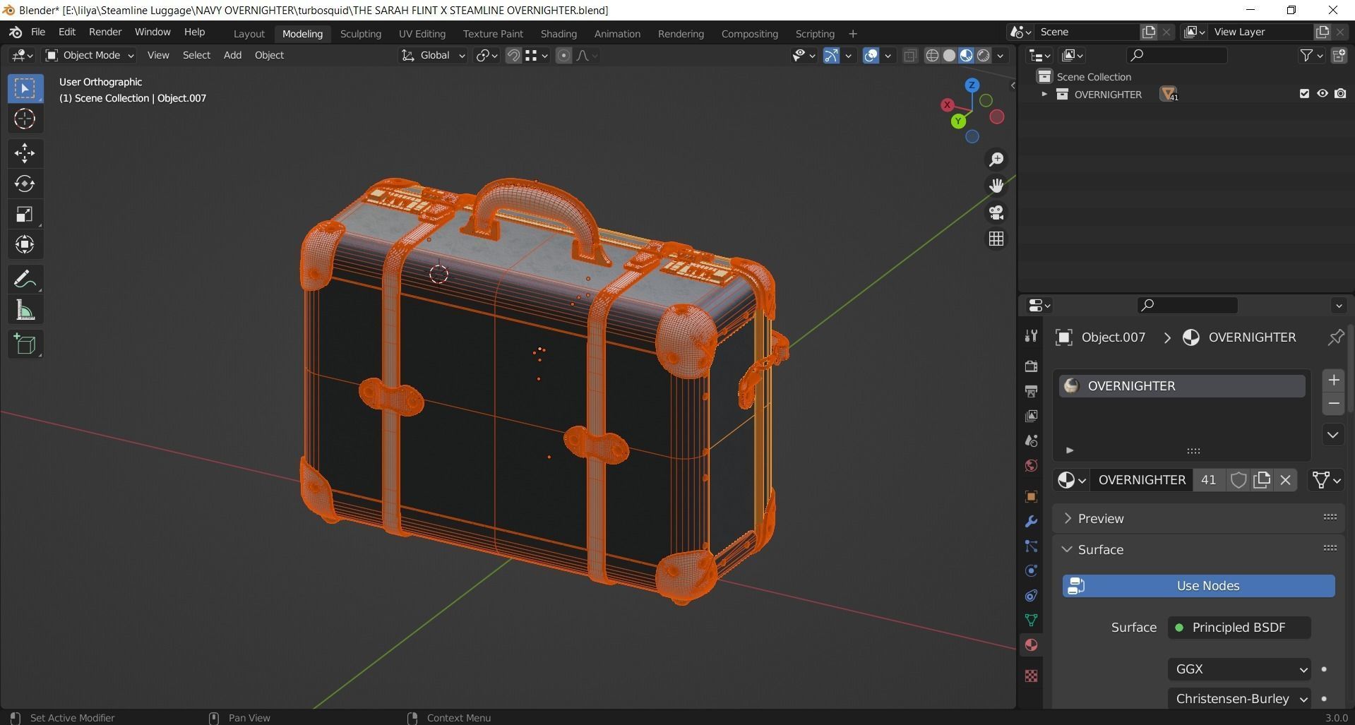 Steamline Saran Flint X Overnighter 3D model_12