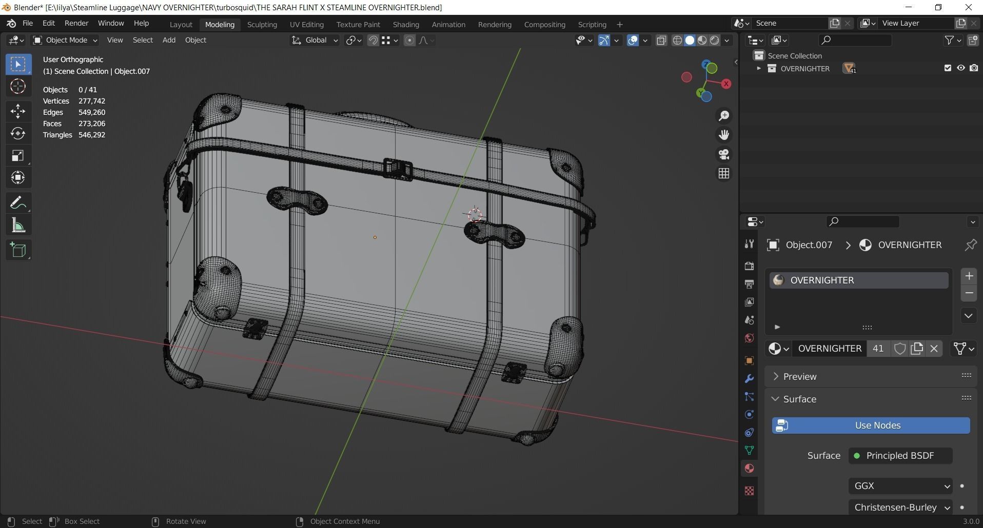 Steamline Saran Flint X Overnighter 3D model_13