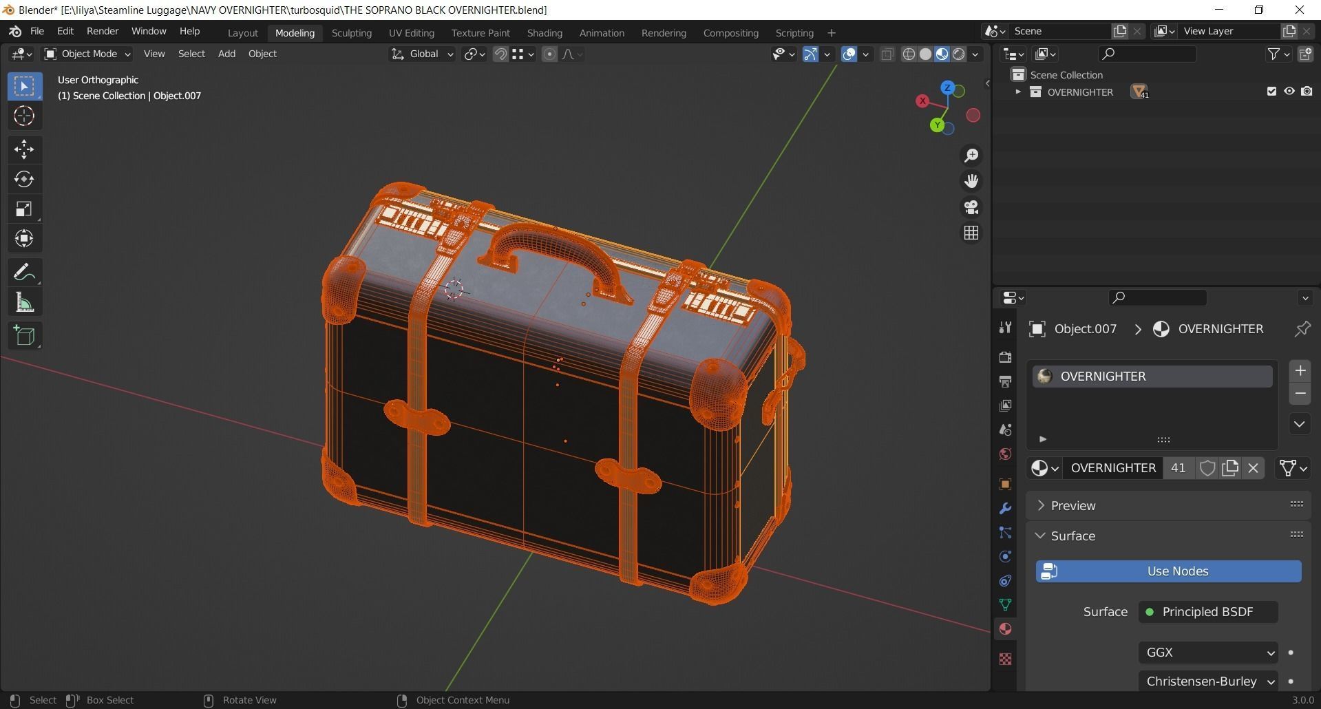 Steamline Soprano Overnighter Black 3D model_12