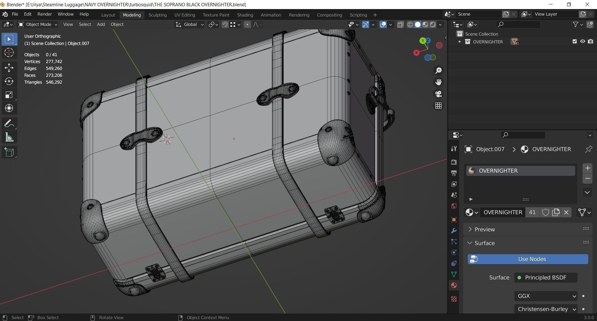 Steamline Soprano Overnighter Black 3D model_13