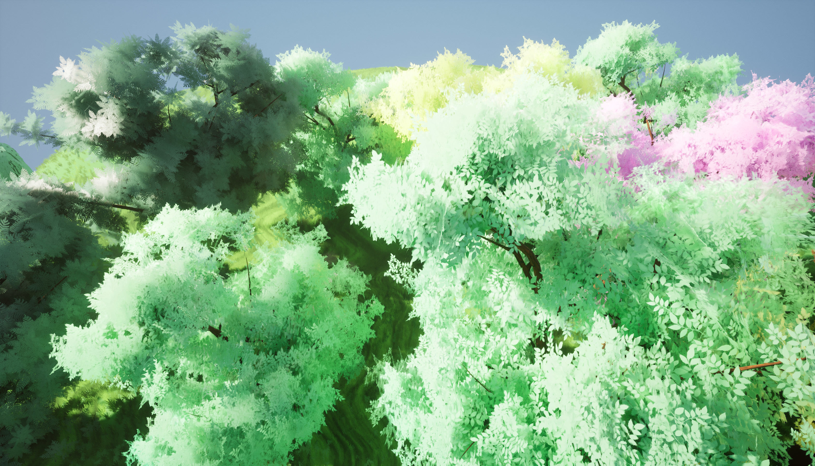 Stylized Meadow 3D Scene with trees  Low-poly 3D model_7