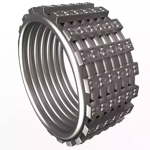 Jewelry Ring 02 Chrome Low-poly 3D model