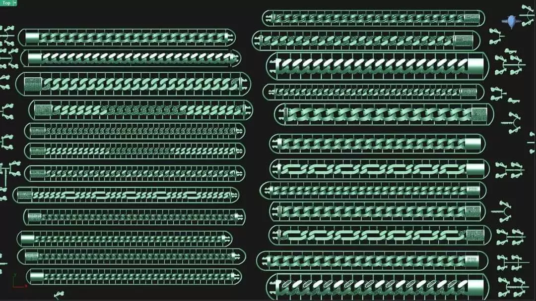 25 hollow cuban link bracelets cast directly 3D print model_0