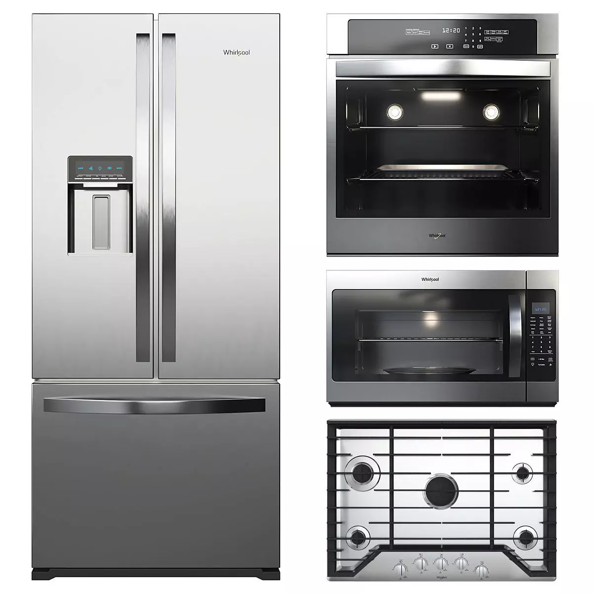 Whirlpool kitchen appliances collection 3D model