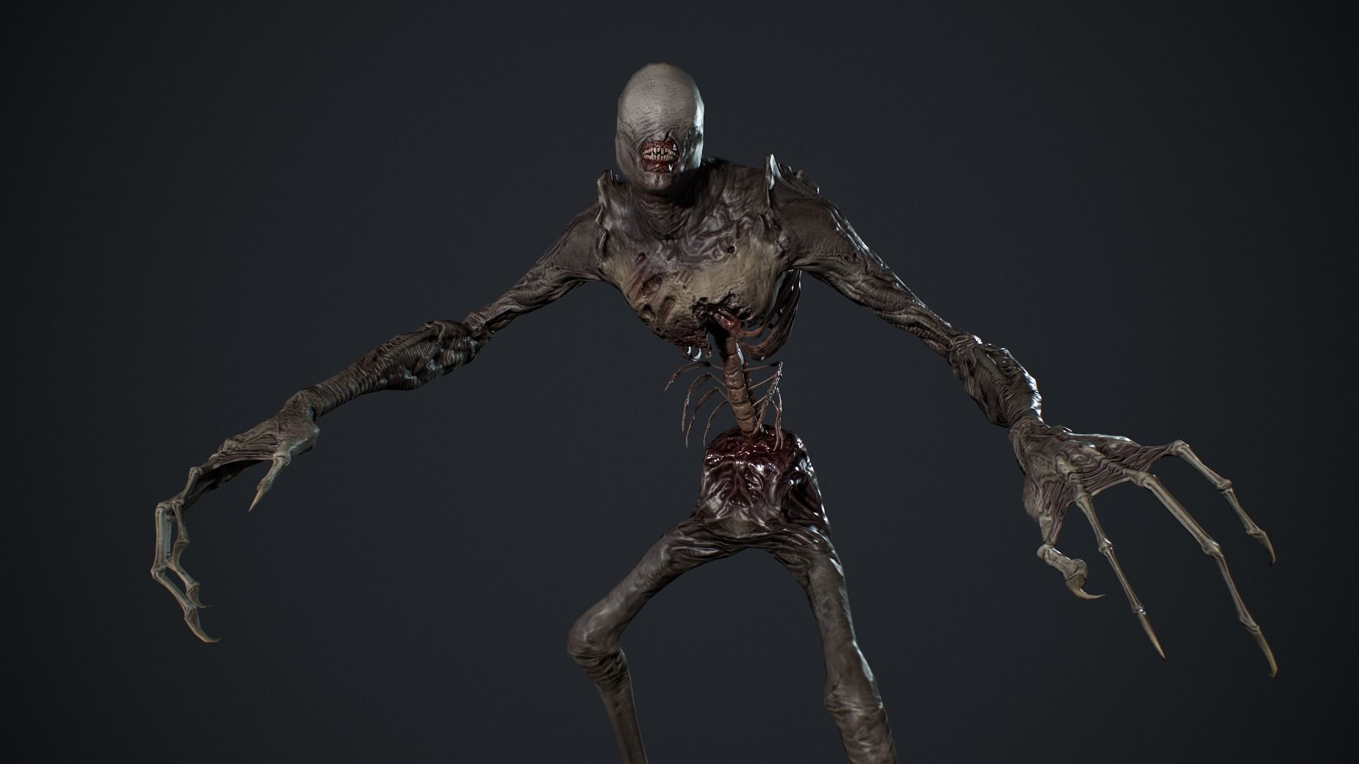 Monster 2 Low-poly 3D model_14