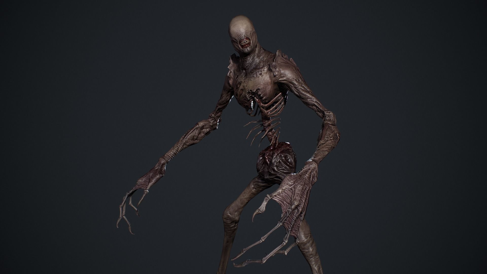 Monster 2 Low-poly 3D model_10