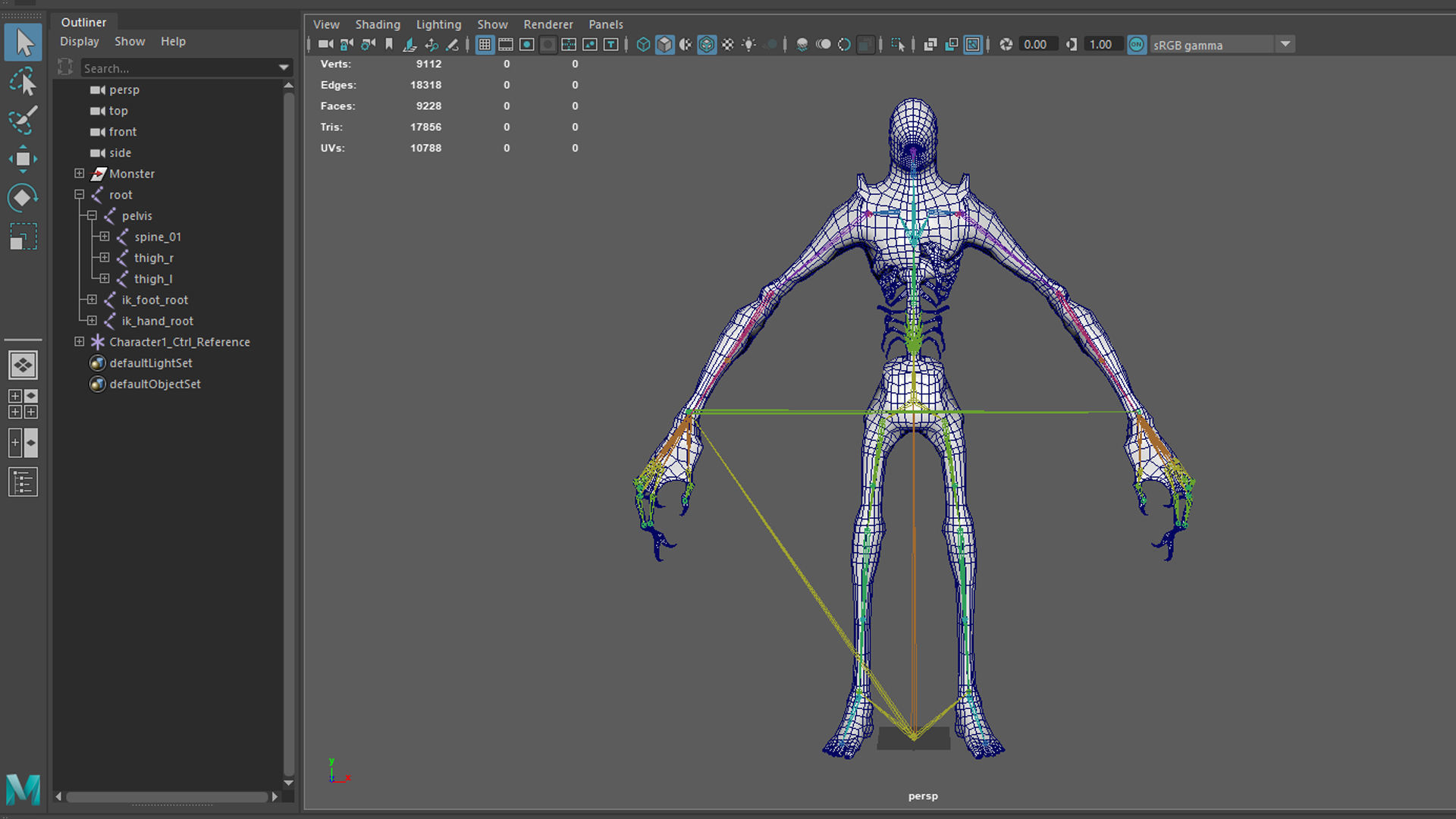 Monster 2 Low-poly 3D model_25