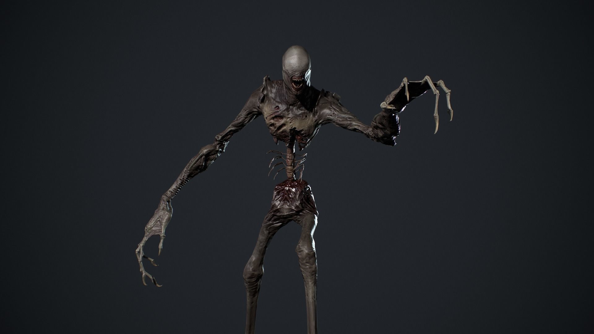 Monster 2 Low-poly 3D model_4