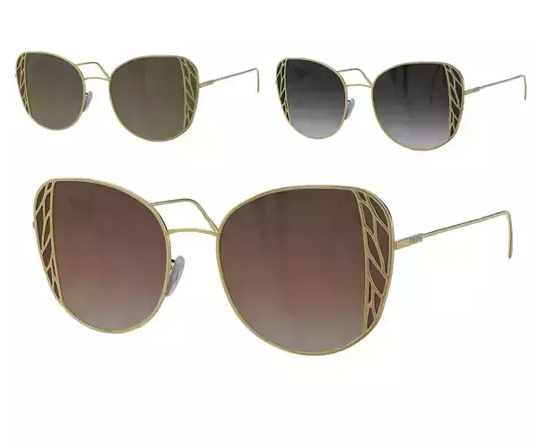 Miu Miu Butterfly Frame Sunglasses Low-poly 3D model