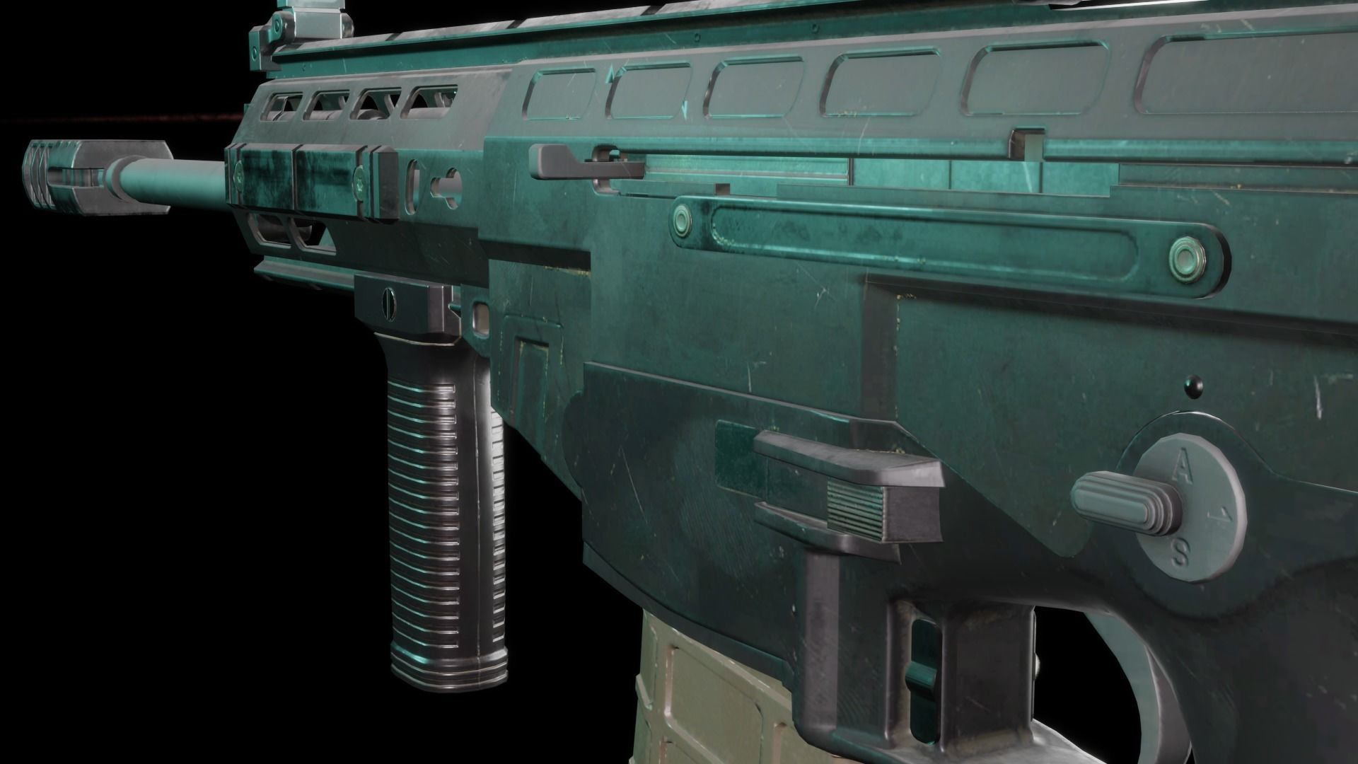 ARX200 Assault Rifle LOW-POLY Low-poly 3D model_8