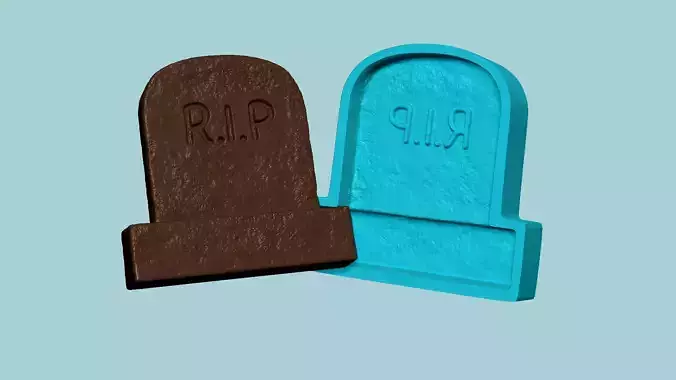 Halloween Molding A08 Tomb - Chocolate Silicone Mold 3D print model