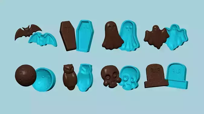08 Halloween Moldings Collection - Chocolate Silicone Mold 