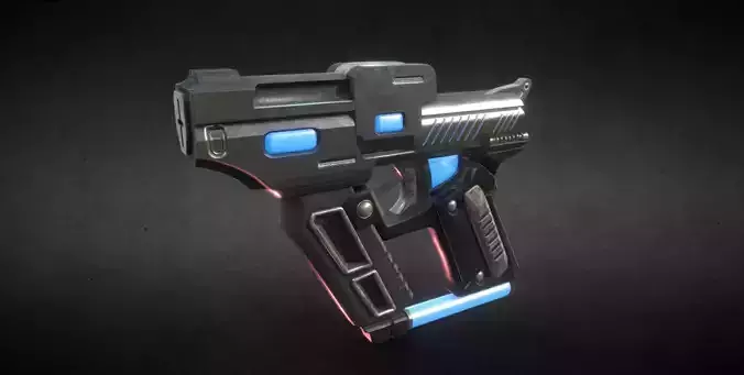 Gun fut 33 Low-poly 3D model