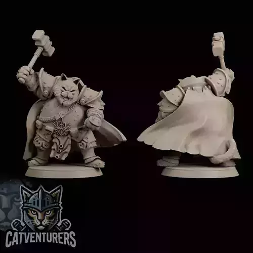 Feline Enforcer - Vossar Doompelt in battle pose