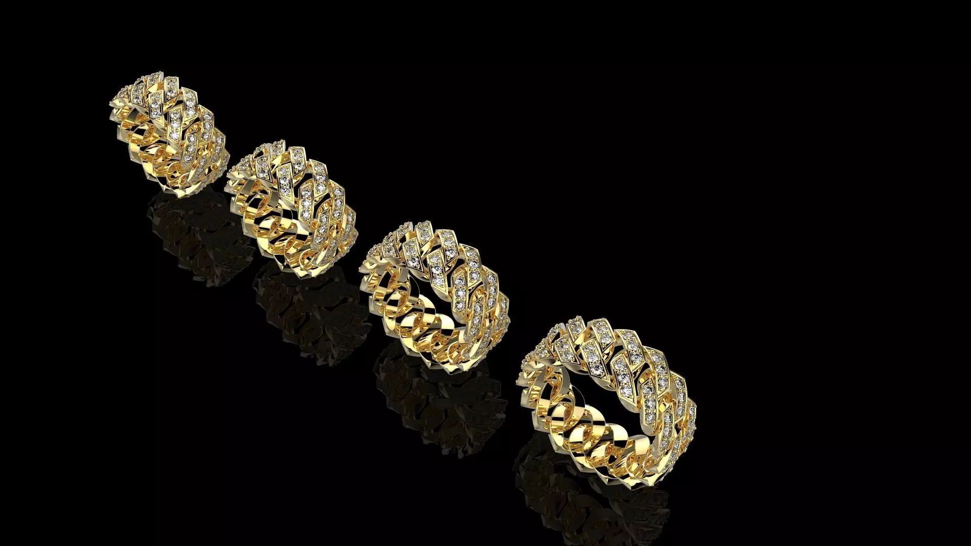 M RINGS CUBAN N1 3D print model_0