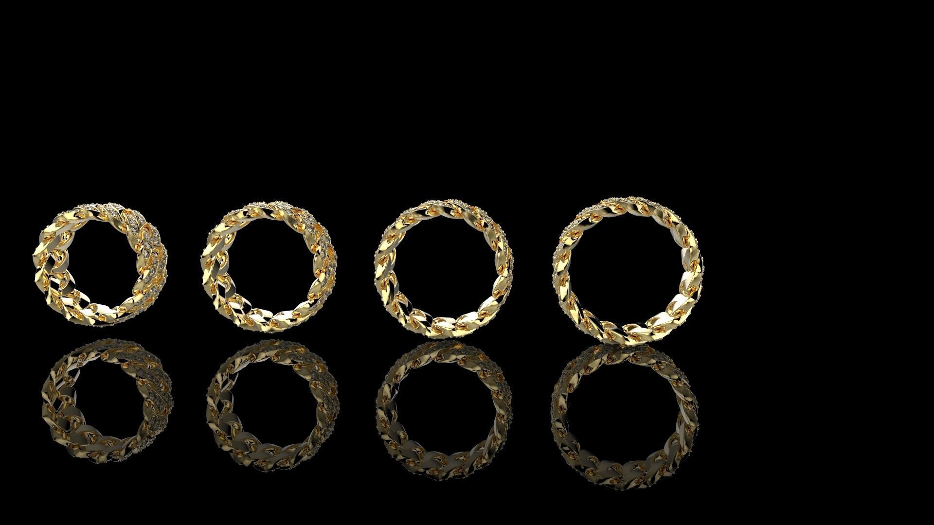 M RINGS CUBAN N1 3D print model_2