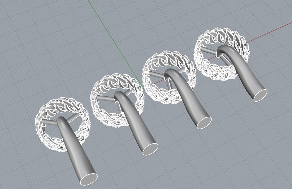 M RINGS CUBAN N1 3D print model_3