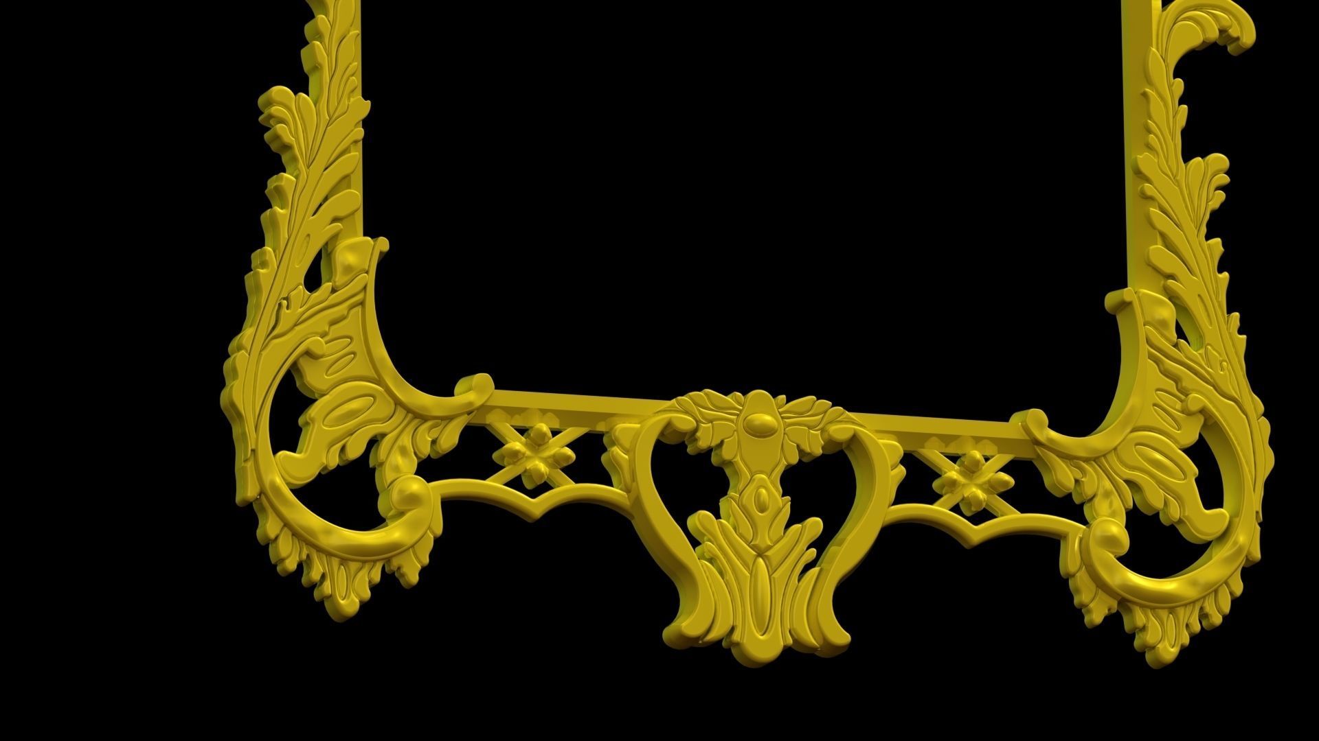 Mirror George III Chippendale  doll house scale 1-12 1-6 3D print model_2