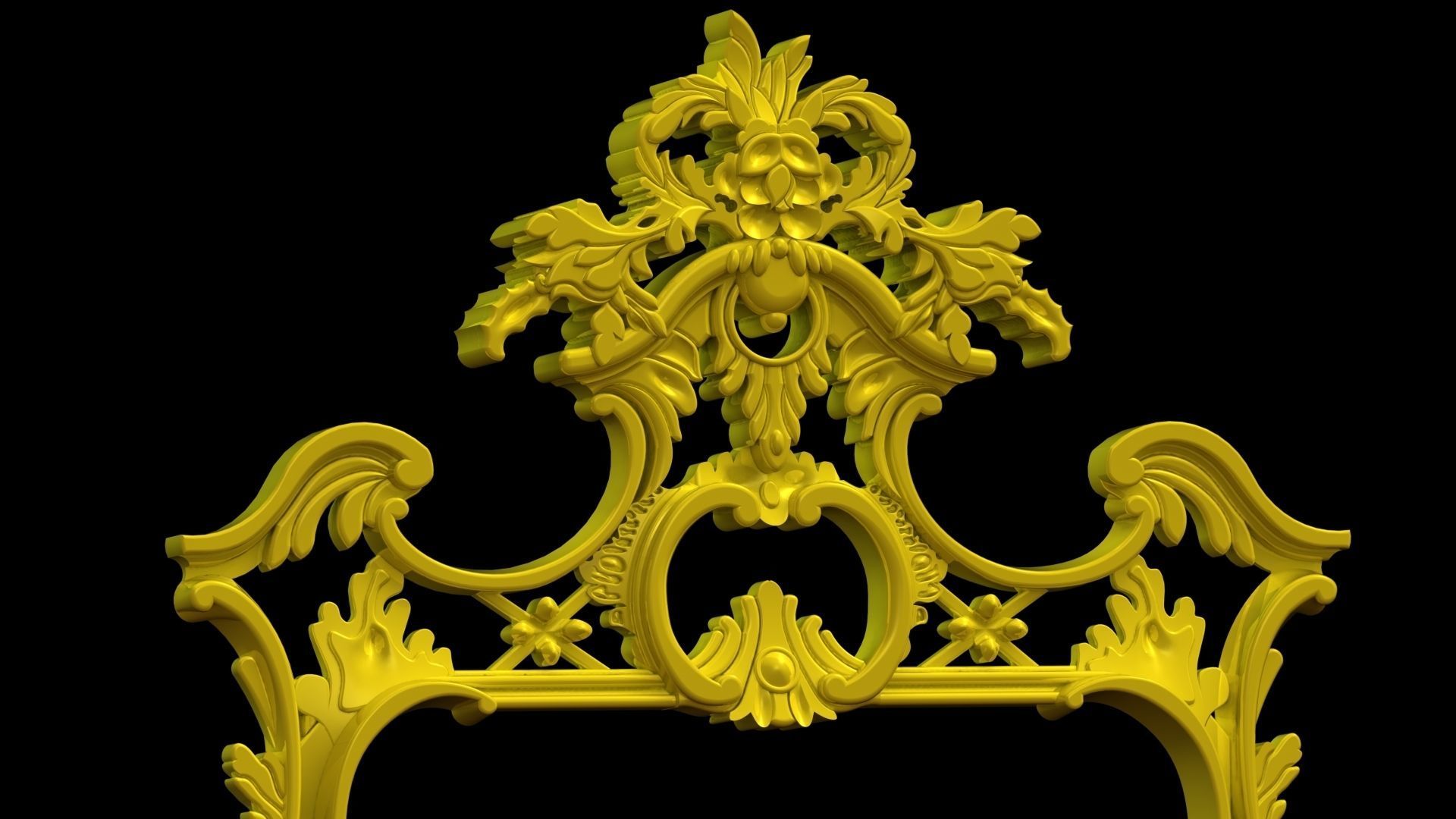 Mirror George III Chippendale  doll house scale 1-12 1-6 3D print model_1