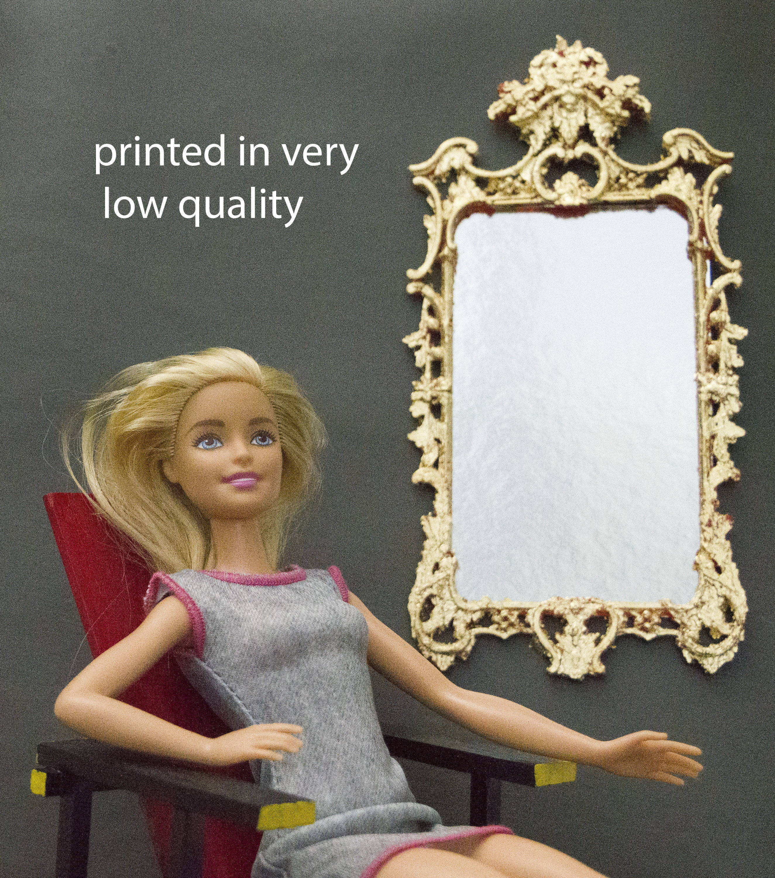 Mirror George III Chippendale  doll house scale 1-12 1-6 3D print model_5