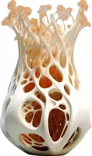 Tree-Structure Glass Vase - Organic Biomorphic Forms