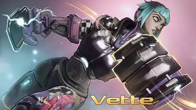Vette - Stylized Hero Character  Low-poly 3D model