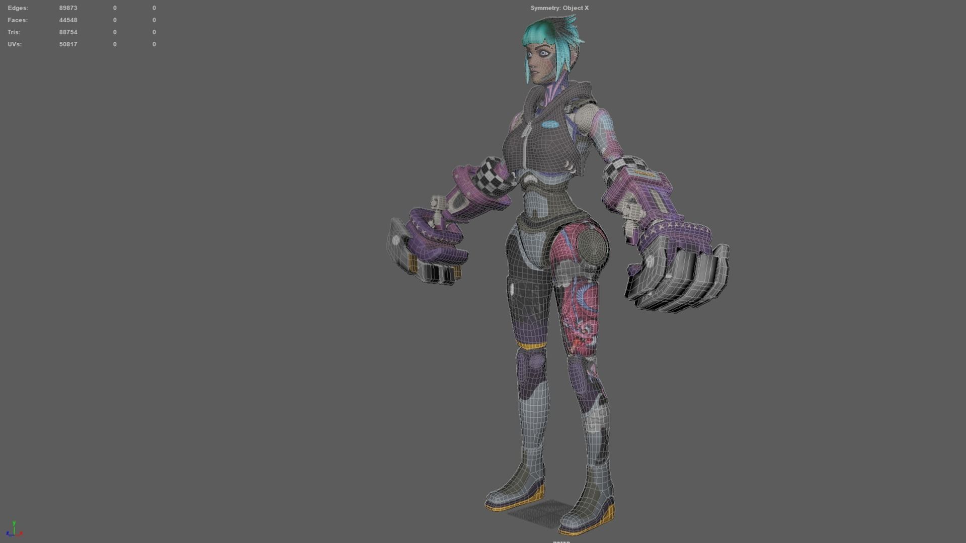 Vette - Stylized Hero Character  Low-poly 3D model_6