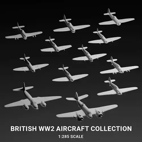 British WW2 Aircraft 3D print model