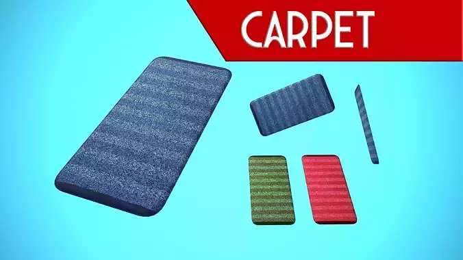 CARPET CARTOON STYLIZED REALISTIC Low-poly 3D model