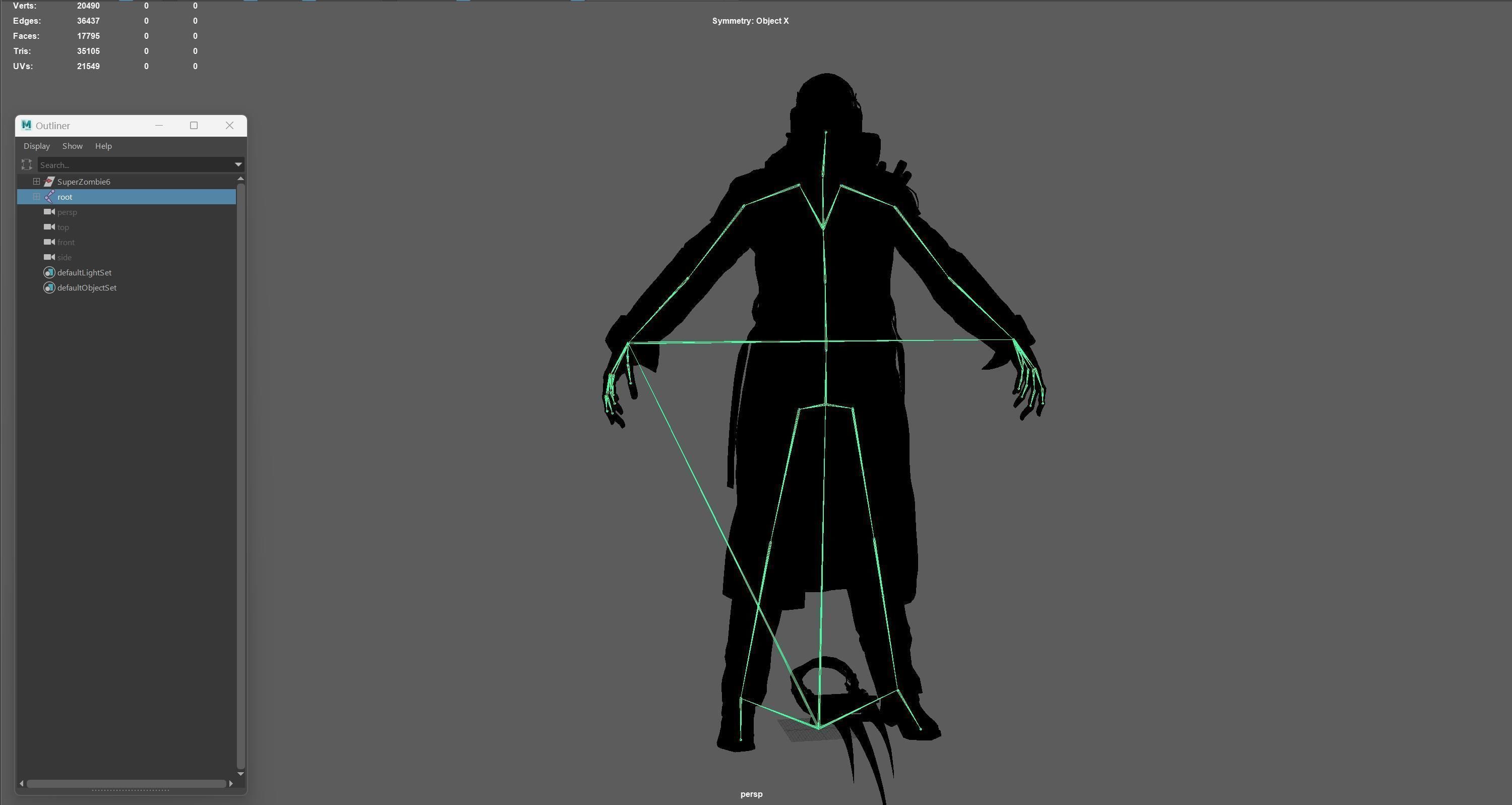 SuperZombie6 Low-poly 3D model_37