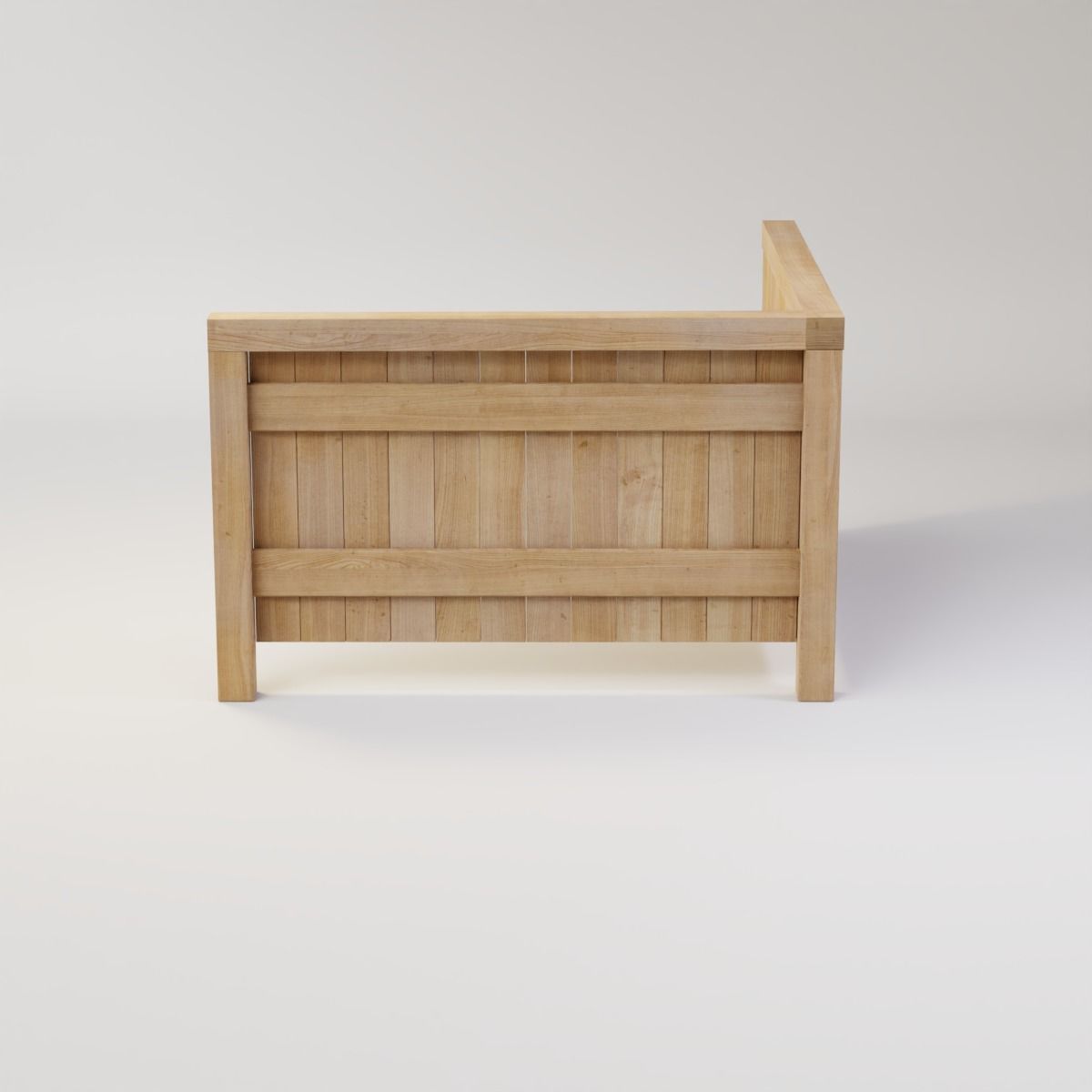 Modular Fence Kit Pack - Solid Top Cap Fence Low-poly 3D model_4